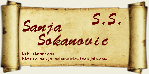 Sanja Sokanović vizit kartica